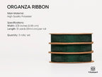 Vitalizart 3/8" x 30Yd Organza Ribbon Christmas Green Sheer Ribbons Set 10 Yd x 3 Rolls Handmade Eco-Friendly for Gift Wrapping Christmas Tree Crafts Bows Wedding Invitations Wreaths Wrap