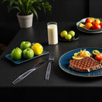 SACATR 1000 Count Plastic Silverware Heavy Duty - 400 Forks, 400 Spoons, 200 Disposable Knives, BPA-Free, Disposable Plastic Cutlery Set, Plasticware Suitable for Party Everyday Use ﻿