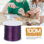 328FT Jewelry Wire 26 Gauge Tarnish-Resistant Copper Beading Wires Roll Bulk for DIY Crafts Jewelry Making, Purple Wire