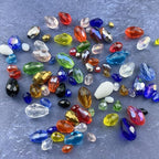 200pcs 4x6mm Teardrop Crystal Glass Beads Vertical Hole Faceted Glass Teardrop Spacer Beads for Bracelets Necklace Earring DIY Jewelry Making Craft(Sapphire Blue AB)