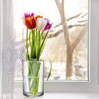 Frcctre 8 Pack 6 Inch Glass Cylinder Vases, Clear Glass Vases Floating Hurricane Candle Holders Flower Vase for Wedding Centerpieces and Home Decoration