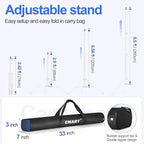 EMART Backdrop Stand 10x8.5ft(WxH) Photo Studio Adjustable Background Stand Support kit with 2 Crossbars, 8 Clamps, 2 Sandbags and Carry Bag for Parties, Events Decoration, Wedding, Photography -White