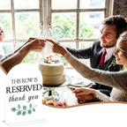 This Row is Reserved Sign, Reserved Seating Signs for Wedding, Engagement Bridal Shower Baby Shower Decor for Reception Reception, Weddings White Acrylic Sign