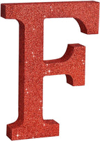 TONIFUL 8 Inch Red Glitter Letter F Table Centerpiece A-Z Red Birthday Party Decorations,Red Alphabet F for Birthday,Chrismas,Graduation,Bridal Shower,Wedding,Anniversary Party Supplies