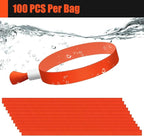 Green-Power America 100 Pcs Cloth Event Wristbands, Event Wristbands, Colored Wrist Bands for Events, for Lightweight Concert Wrist Strap for Activities, Party Bracelets for Events (Color : Orange)