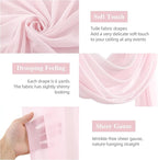 Wedding Arch Draping Fabric, 2 Panels 28" x 19Ft Blush Arch Drapes Sheer Backdrop Curtain for Wedding Ceremony Party Ceiling Decor