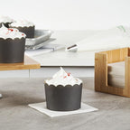 Panificio 10 Ounce Cupcake Wrappers, 200 Scalloped Baking Cups - Oven-Ready, Greaseproof, Gray Paper Cupcake Liners, Disposable, For Birthdays, Baby Showers, Or Weddings - Restaurantware