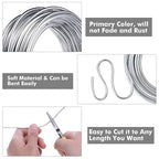 Aluminum Wire, Anezus 9 Gauge 12 Gauge 18 Gauge Bendable Metal Wire Armature Aluminum Craft Wire for Wreath Making Beading Floral (Silver, 3 mm Thickness)