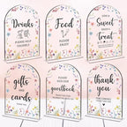 6 Pcs Wedding Decor, Ceremony Sign, Wedding Sign for Reception & Event Party,Bridal Shower Decorations, Wedding Table Decor Accessories for Anniversary And Event 5x7 Inch
