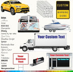 Personalize Your OWN Windshield Decal - Custom Vinyl Sticker Car Window - Car Windshield Graphic Name Letters Car Truck Door Banner（2PCS）