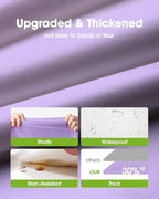 Pureegg Plastic Table Cloth Disposable 10 Pack, 54 x 108 Inch Table Cloths, Easter Party, Decorative Tablecloths, Rectangle, Light Purple, Pastel, Plastic Cover, Leakproof & Sturdy, Lilac, Lavender