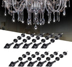 Buachois 10Pcs Clear Acrylic Crystal Ornament Beads Garland Chandelier Hanging Crystals for Wedding Party Celebration Christmas Tree Decor Black