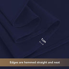 sancua Square Tablecloths 85x85 Inch - Navy Blue Fabric Table Cloth for Square or Round Tables, Washable Polyester Table Cover for Outdoor Party, Birthday, Buffet, Resturant