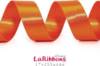 LaRibbons Orange Ribbon 1 Inch 25 Yards Luxury Double Faced Russet Orange Silk Ribbon for Flower Bouquet Crafts Gift Wrapping Wedding Party Decoration