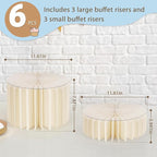 6 Pcs Buffet Risers, Food Risers for Buffet Table, White Food Display Risers for Party Buffet Risers and Stands for Show Catering Desserts, Food, Jewelry (6 Pcs)