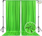 10 x 7 Feet Emerald Green Backdrop Curtain for Partie, Background Curtains for Photoshoot, Birthday, Wedding, Halloween, Thanksgiving, Christmas, New Year Party Decorations 5Ft x 7Ft, 2 Panels