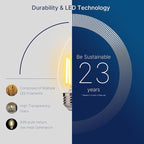 FLSNT Dimmable LED Candelabra Light Bulbs 60W Equivalent E26 Base, B11 LED Chandelier Candle Light Bulbs, 2700K Soft White, 6 Pack UL,CA65 Listed.