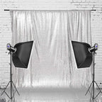 Eternal Beauty Silver Sequin Backdrop, 20x10 Ft Glitter Background Curtains for Shimmer Photography Party Wedding Birthday Back Drop Decor