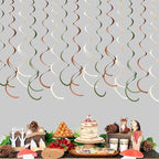 36 Pcs Jungle Hanging Swirl Decorations Sage Green Brown Beige Felt Swirl Streamer Spiral Ceiling Garland for Safari Jungle Woodland Wild One Birthday Neutral Baby Shower Party Decorations Supplies