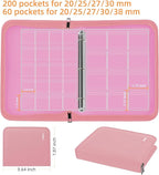 Coin Collection Book for Collector,260 Pockets Fireproof Coin Collection Holder Album,Coin Collection Organizer Storage Box Case Album for 20/25/ 27/30/ 38mm Coins,Pink