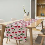 Cherry Table Runner,Spring Summer Fruit Table Runner for Kitchen Dining Table Home Party Decoration 13x60 Inch