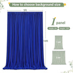Royal Blue Tulle Backdrop Curtain for Parties Wedding,5ft x 10ft Wrinkle Free Curtain Backdrop,2 Layer Drapes for Backdrop,Polyester Wedding Back Drop for Bridal Shower Birthday Baby Shower