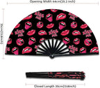 Boots on The Ground Fan, Large Folding Hand Fan for Women and Men, Popping Fans for Line Dancing for Raves, EDM, Dance Party, and Home Decoration