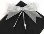 50pcs 3-1/2" Silver Twist Ties Metallic Silver Bows with Twist Tie Bows Fish Tail Cuttiog(Silver.)