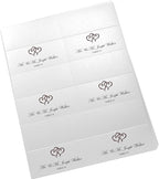 Linked Hearts Printable Place Cards, Chocolate (Choose Color), Set of 150 (25 Sheets), Laser & Inkjet Printers - Wedding, Party, Dinner, and Special Events - Made in the USA