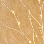 BAOLITVINE Lighted White Twig Branches 32IN 200 Warm White Fairy Lights, Lighted Willow Branches Plug in with Timer, Dimmer for Home Bedroom Fireplace Christmas Decoration Inside Outdoor