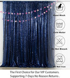 ShinyBeauty Sequin Backdrop 7FTx7FT Navy Blue Sequin Fabric Drapes Sparkle Backdrop for Photoshoot & Birthday Party