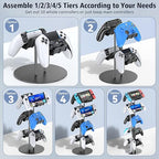 Kytok Gamer Gifts, Headset Stand 5 Tiers with Cable Organizer, Controller Stand Compatible with PS5/Xbox/Nintendo Switch/PS Portal/PS4, Headset Holder & Controller Holder for 10 Packs Controller