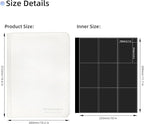 9 Pockets Premium Card Binder 360 Cards Trading Card Binders Zip Card Storage Display Album(9 Pocket 360 Card Slot,White)