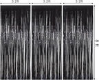 Foil Fringe Curtains Halloween Decor Party Decorations - Melsan 3 Pack 3.2 x 8.2 ft Tinsel Curtain Party Photo Backdrop for Birthday Party Baby Shower or Graduation Decorations (Pure Black)