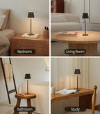 UME 3 Pack Cordless Table Lamp, Battery Operated Lamp - Portable Waterproof Rechargeable Table Lamp w/ 3 Color Temps & Stepless Dimming for Dinner, Desk, Cafe, Outdoor (Matte Brown)