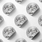 Custom Logo Stickers for Business, Personalised Logo Labels, Waterproof, Perfect for Branding & Packaging (Brushed Silver)