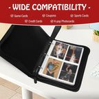 Madrigal Trading Card Binder 4 Pocket,400 Pockets Card Holder with 50 Removable Sleeves,Trading Card Albums for Game Cards,Premium Card Book, Game Cards & Sports Cards Red/White