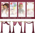 Arch Drapes for Wedding Arch Draping Fabric Burgundy Sheer Backdrop Curtain for Ceremony Bridal Party Decor 19Ft Length x 28" Width 2 Panel
