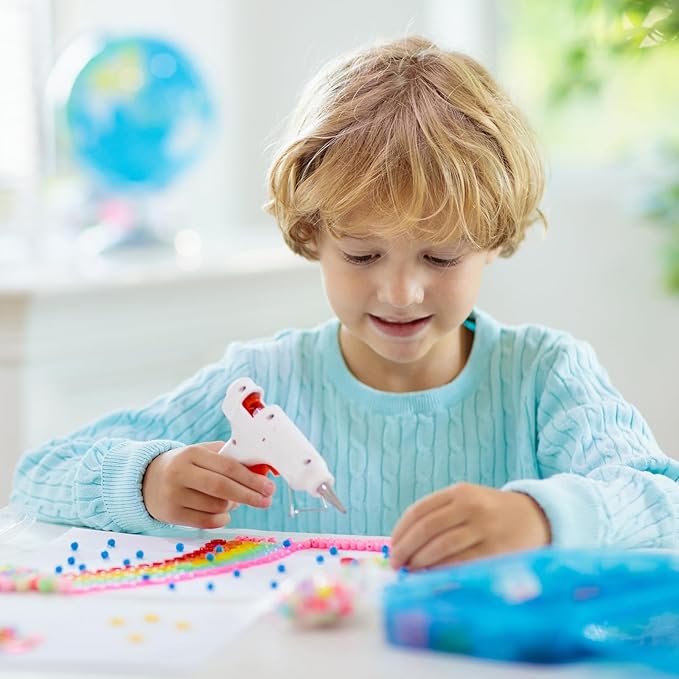 uxcell 20pcs Hot Glue Sticks for Glue Gun 7mm/0.28-inch x 4-inch Mini Hot Melt Adhesive Glue Stick Glitter White