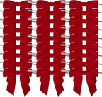 50pcs 3-1/2" Red Satin Ribbon Bows with Twist Ties Giant Bows for Christmas Holiday Gift Packing&Wrapping (Red)