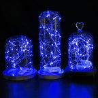 CYLAPEX 6 Pack Blue Fairy Lights Battery Operated Fairy String Lights Firefly Lights LED Starry String Lights 3.3ft 20 LEDs Silvery Copper Wire for Christmas DIY Decoration Costume Wedding Party