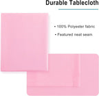 Hiasan Pink Tablecloth for Square Tables - Waterproof and Spillproof Washable Fabric Table Cloth for Dining Room Kitchen Party, 70 x 70 Inch