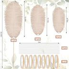 Yuxung 6 Sets Wedding Table Centerpiece Accessories Including 159 Pieces Natural Ostrich Feather Bulk Plastic Vases and Beads Necklaces for Wedding Home Party Centerpiece Supplies(Champagne)