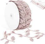 Naidiler Rose Gold Leaf Ribbon, Artificial Vines Leaves String Trim Ribbon Wild Jungle Botanical Greenery for Baby Shower Party Wedding Home Wreaths & DIY Craft (Rose Gold 120Ft)