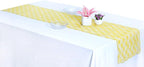 MDS Pack of 25Wedding 12 x 108 inches Lace Table Runner for Wedding, Decorations for Birthday Parties, Banquets, Graduations, Engagements, and Runners fit Rectangle, Round Table- Yellow