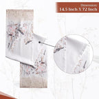 Maison d' Hermine Table runner 100% Cotton Single Layer Table Runners 72 inches long Decorative for Home Kitchen Dining Party Wedding Bridal Shower Spring Summer (Meadow Florals - Brown, 14.50" x 72")