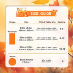 sancua 2 Pack Fall Tablecloth 60 x 102 Inch Rust, Rectangle Thanksgiving Burnt Orange Table Cloth for 6 Feet Tables - Stain and Wrinkle Resistant Washable Polyester Table Cover for Dining Parties
