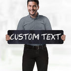 Custom Sign, Custom Street Sign, 11 Font Colors, 13 Font Styles, 4 Hole Options, 22 Sizes, 8x32 Inches, Rust Free DiBound, Fade Resistant, Made in USA by My Sign Center (Chalkboard Black)