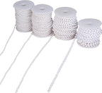 5mm Crafts Faux Pearl Beads Garland Pearl Bead Roll Strand of Pearls to Decorate Floral Centerpieces Wedding Party Favor Christmas Tree(99Feet White)
