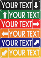 Custom Vintage Metal Sign Personalized Direction Street Signs with Text Logo Image Rust-Resistant Fade Resistant Aluminum Sign for Home Office Outdoor Business